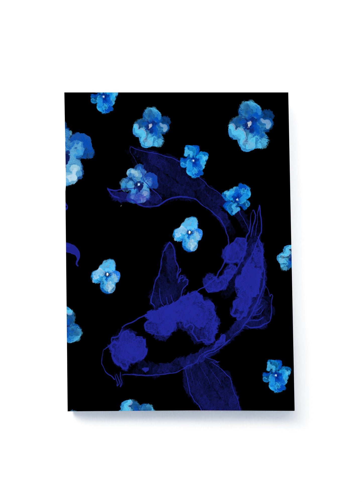 KOI WITH FLOWERS UNDERWATER NOTEBOOK