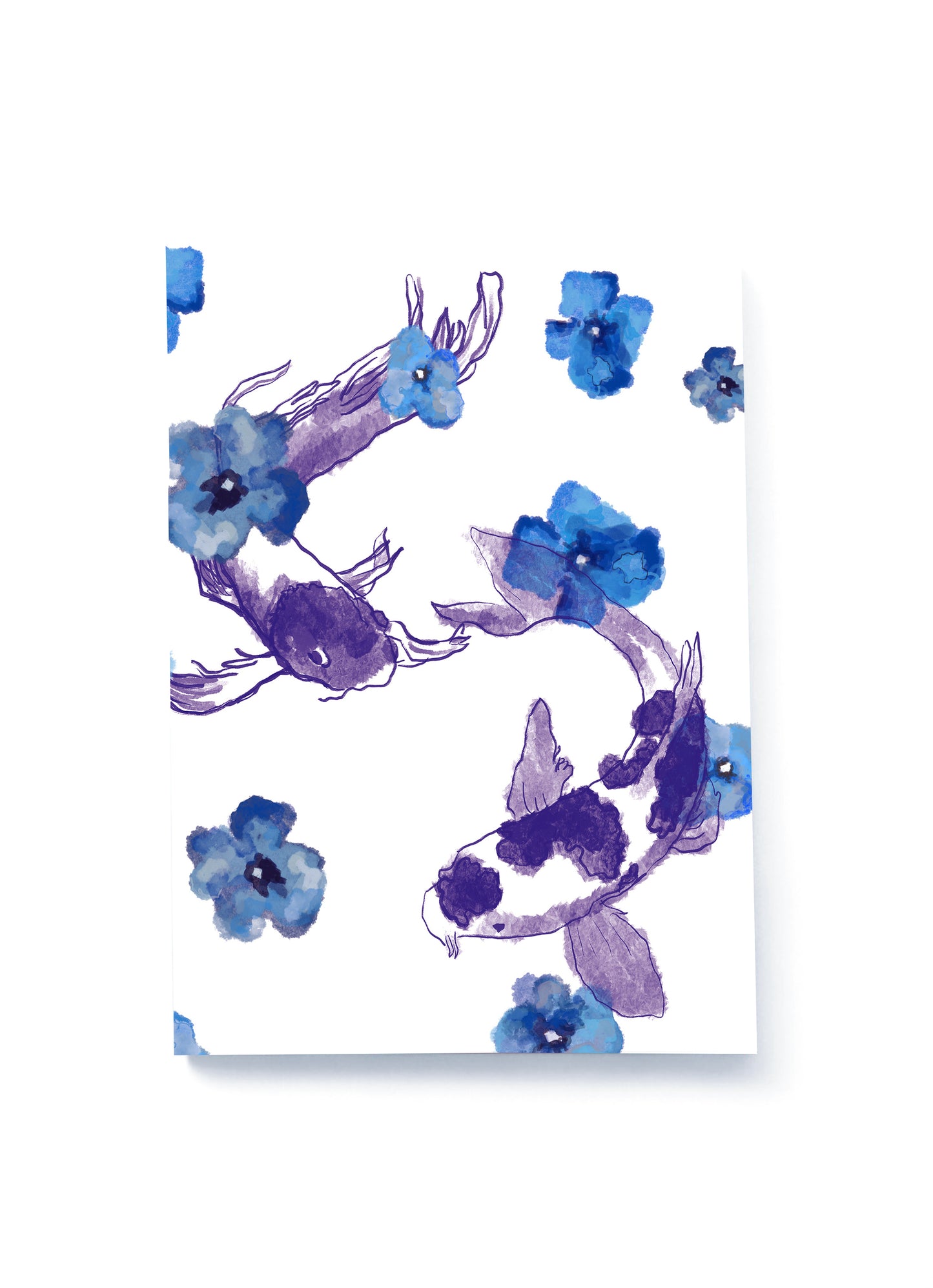 KOI WITH FLOWERS UNDERWATER NOTEBOOK