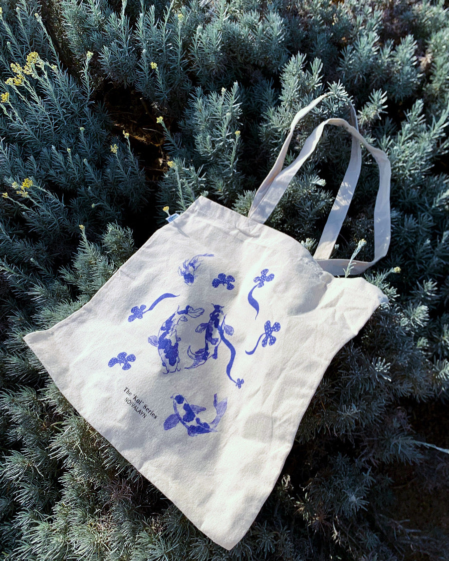 BLUE KOI TOTE BAG