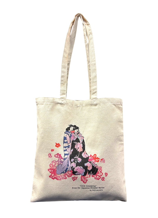 GIRLS GOSSIPING TOTE BAG