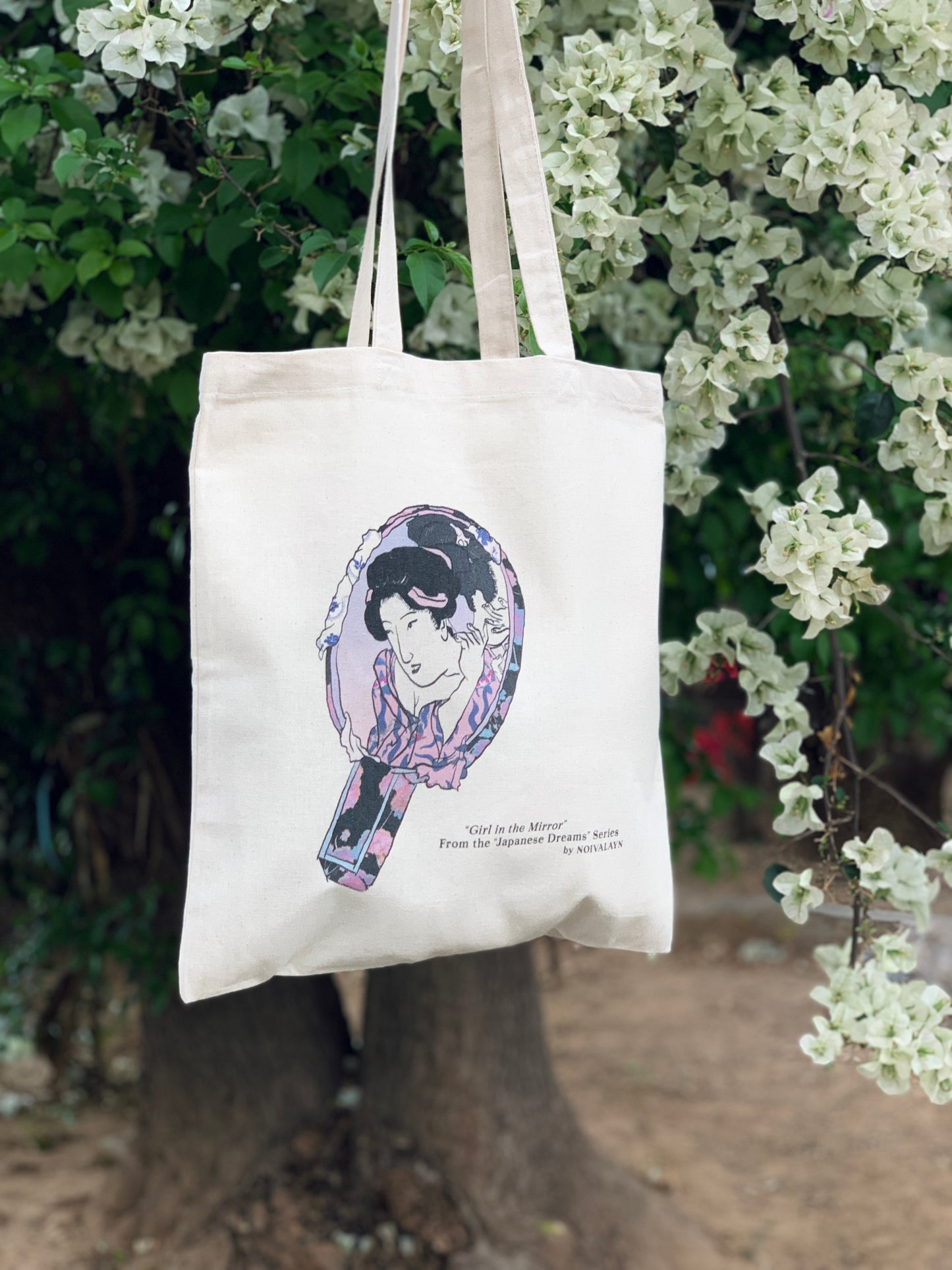 GIRL IN A MIRROR TOTE BAG