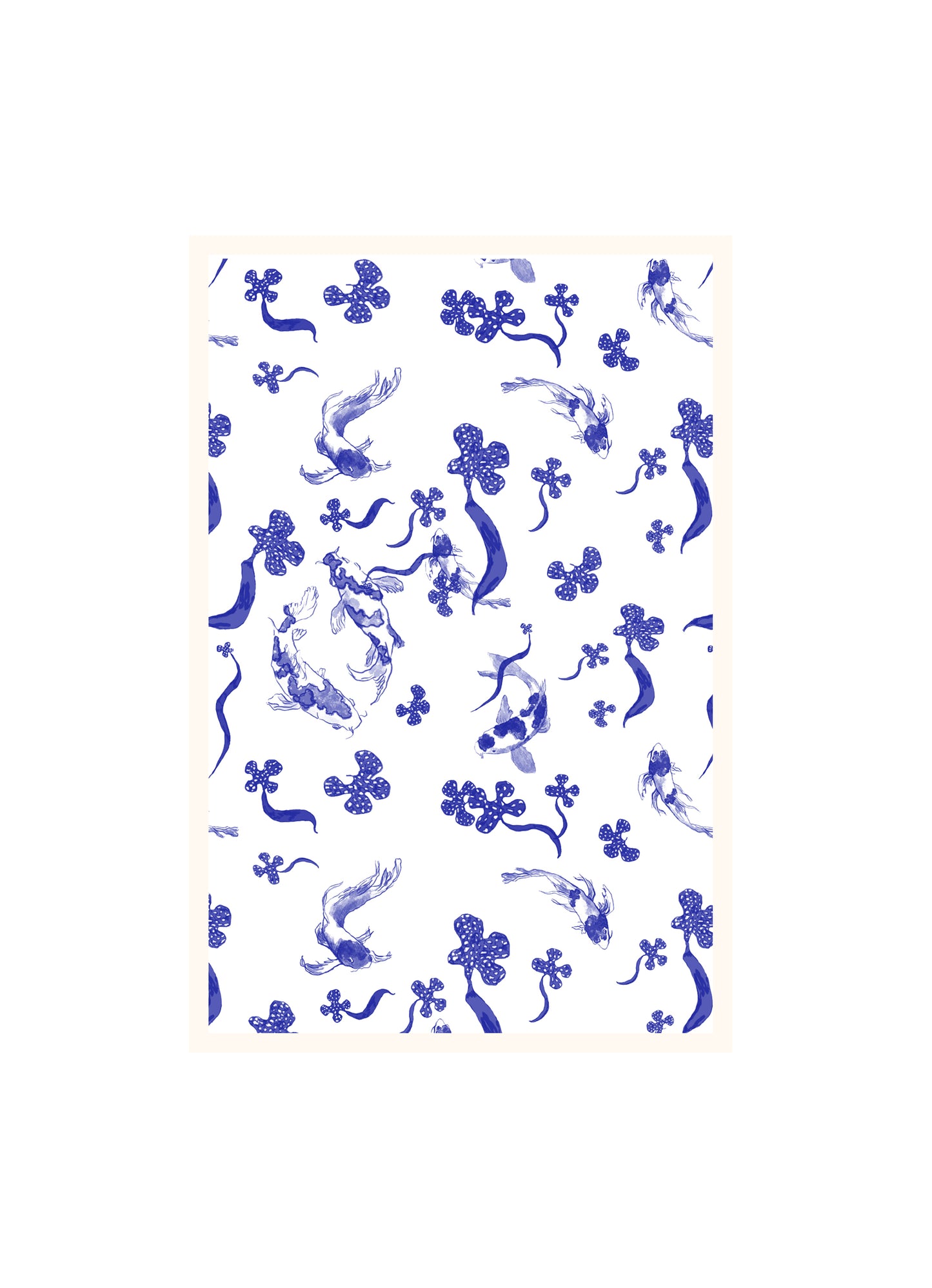 BLUE KOI POSTCARD