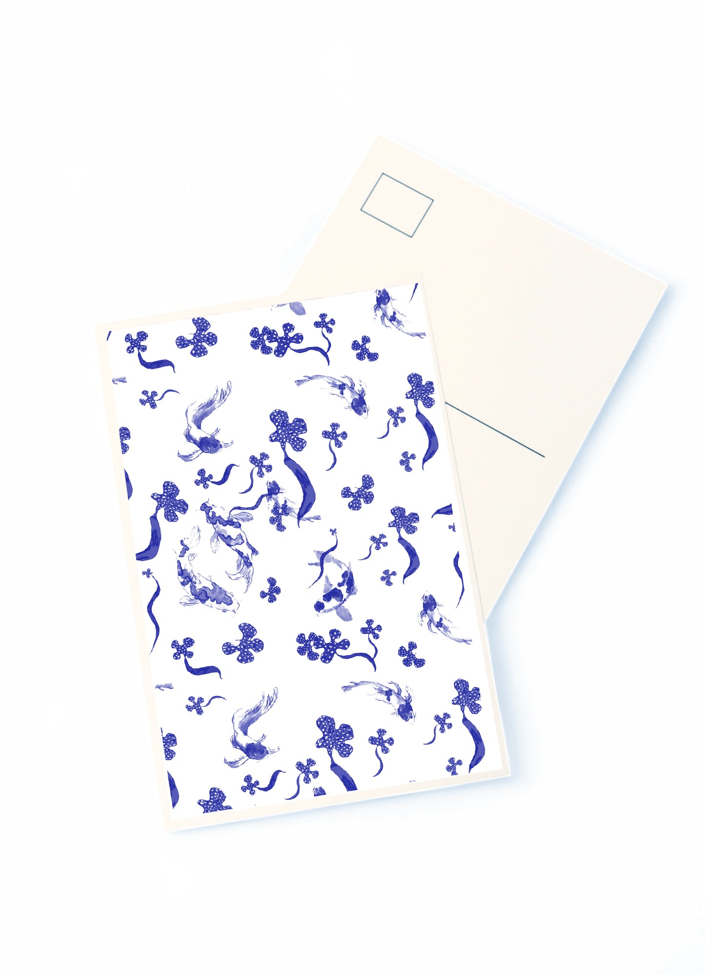 BLUE KOI POSTCARD