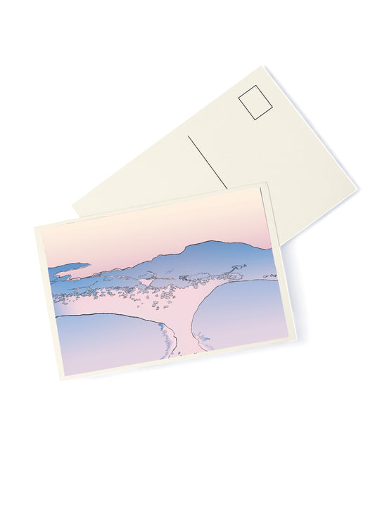 SUNSET ON AN ISLAND POSTCARD